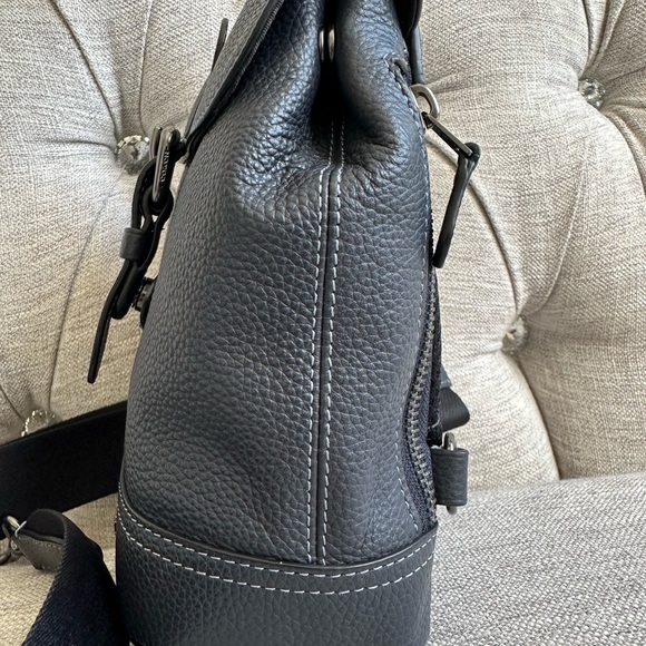 Coach Charcoal Leather Backpack - Picture 3 of 7